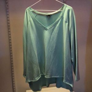 Land’s End 24W-26W v-neck, long sleeve fleece top